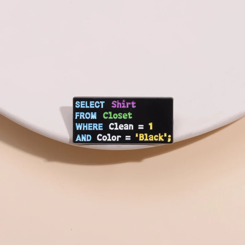 Programming Language Code Enamel Pins, Computer Language Programms ...