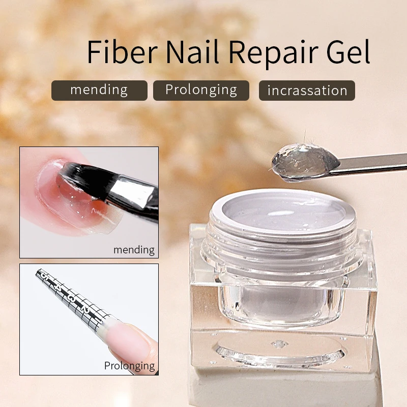 RS NAIL 5ml Fiber Extension Gel Polish Cracked Nail Repair Gel Semi Permanent UV LED Building Construction Varnish Manicure