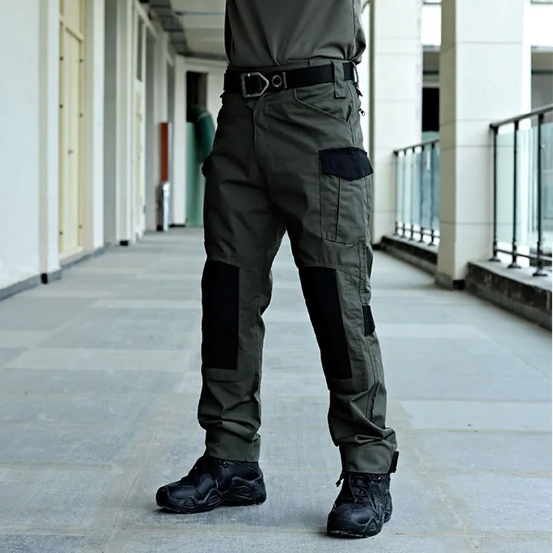Multi-pocket Hiking Tactical Pant Mens Wear-resisting Waterproof Loose Cargo Pants Men Climbing Treking Camping Military Trouser hiking pants