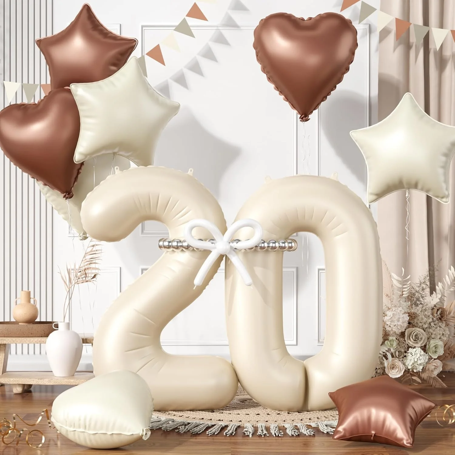 13 Stück 40 Zoll Digital Love Pentagram Aluminiumfolie Ballon-Set 10 ~ 21 Jahre alte Zahl cremeweiße Zahl für Geburtstagsparty-Dekoration – Detail 19