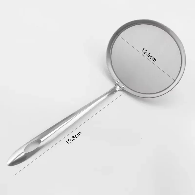 Oval Skimmer Stainless Steel Filter Mesh Oil Pot Food Filter Cookware Colander Fried Filter Kitchen Strainer Baking Cooking