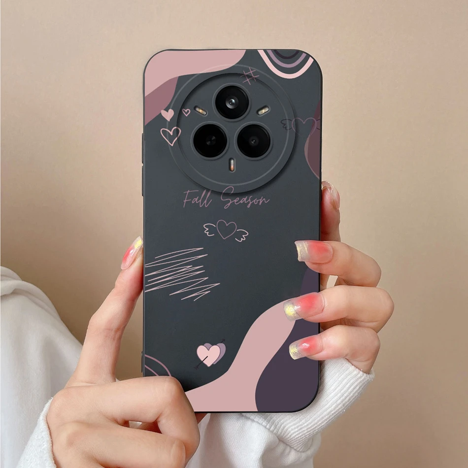Love Heart Liquid Silicone Phone Case - Soft High-Quality Full Protection Cover