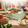 Meat Roasting Pan Skewers Machine Household Barbecue Grill Roasting Hot Pot Double-Layer Automatic Rotation Kebab Machine 1