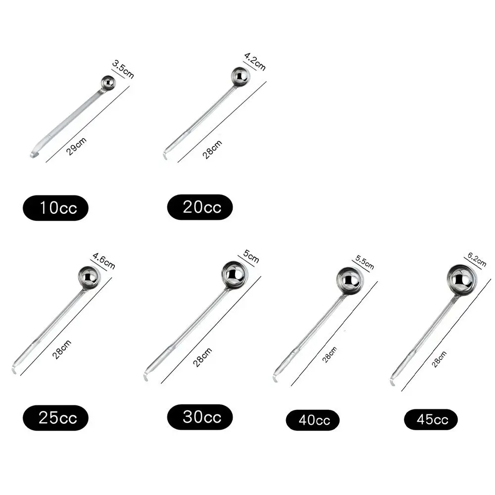 Tablespoons Stainless Steel Ramen Spoon Multi-size Long Handle Dinner Scoop Round Thickened Measuring Ladle Spoon Home