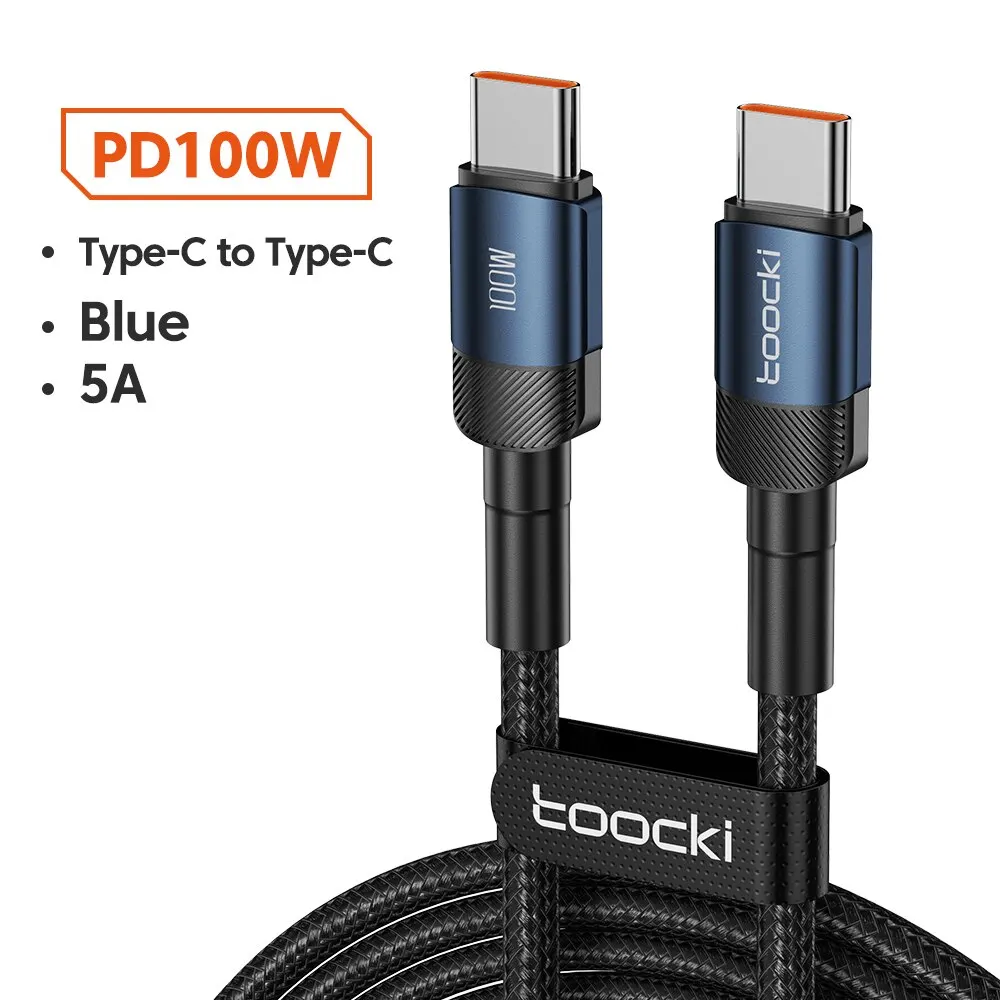 thumbnail image 1 of Cable USB tipo C de Toocki, cable de carga rápida USB C para iPhone 15, 14, 13, 12, 11, Huawei P40, P30, Realme, Oppo, Oneplus, 1 m, 2 m, 1 of 5