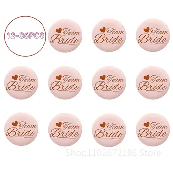 12-36PC Sposa per essere la squadra Sposa Distintivo per la cerimonia nuziale Decorazione per addio al nubilato Regalo per damigelle d'onore Festa di addio al nubilato Gallina Notte Forniture