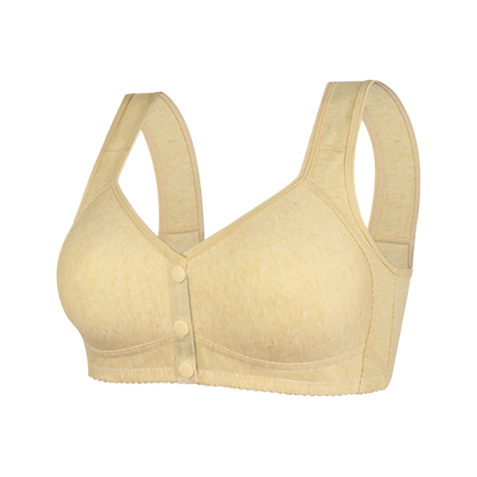 

Plus Size Women Lingerie Bra Cotton Front Fastening Push Up Bras Solid Colir Soft Underwear Comfortable Breathable Tank Tops