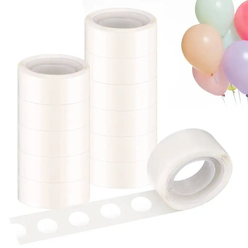 1000pcs (10 Rolls) Balloon Tape Strip of Glue Removable Adhesive Point Tape  Non-Liquid Scrapbook Party