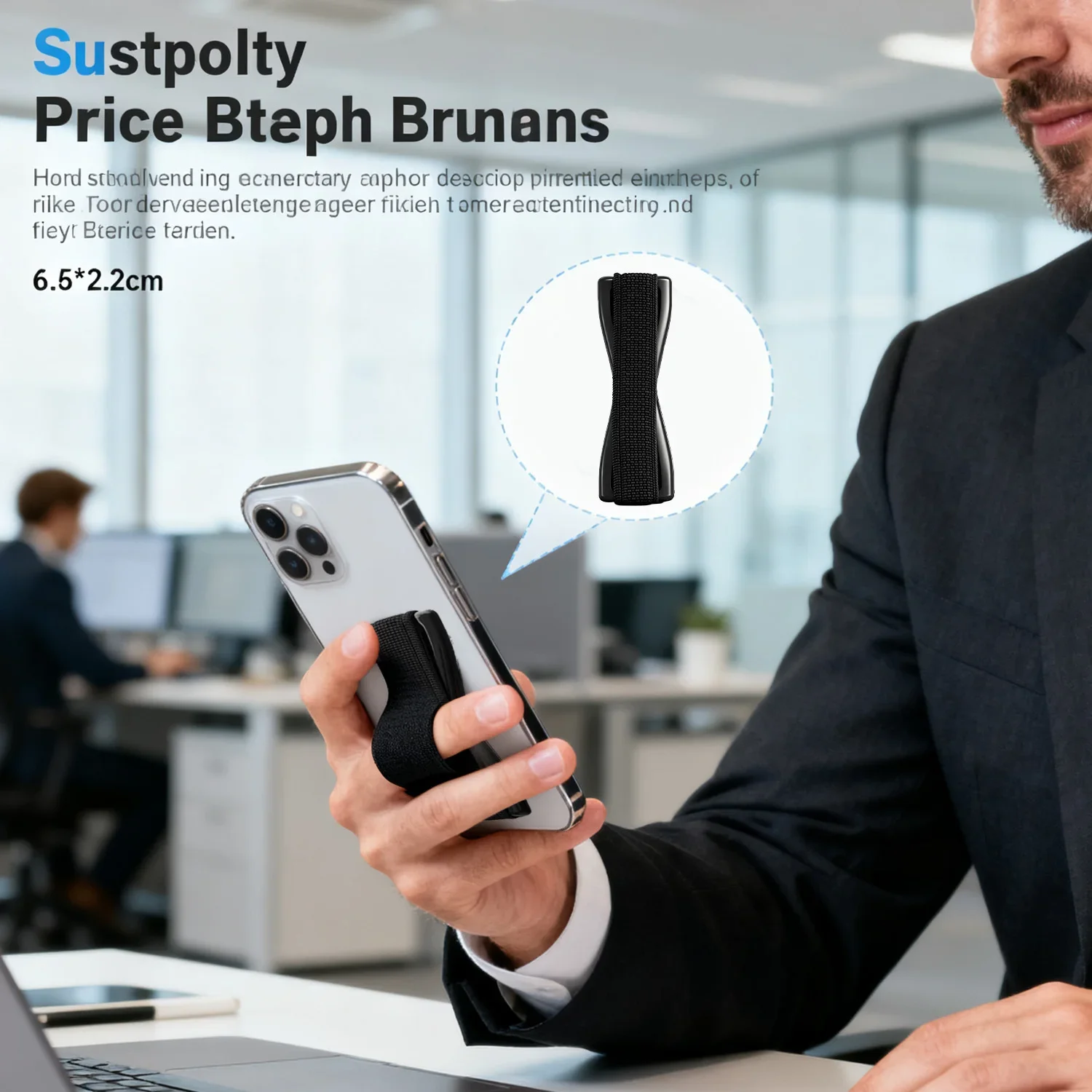 Mini Portable Cell Phone Bracket Self Adhesive Finger Ring Phone Holder for iPhone Samsung Xiaomi Elastic Rope Ring Sleeve Stand