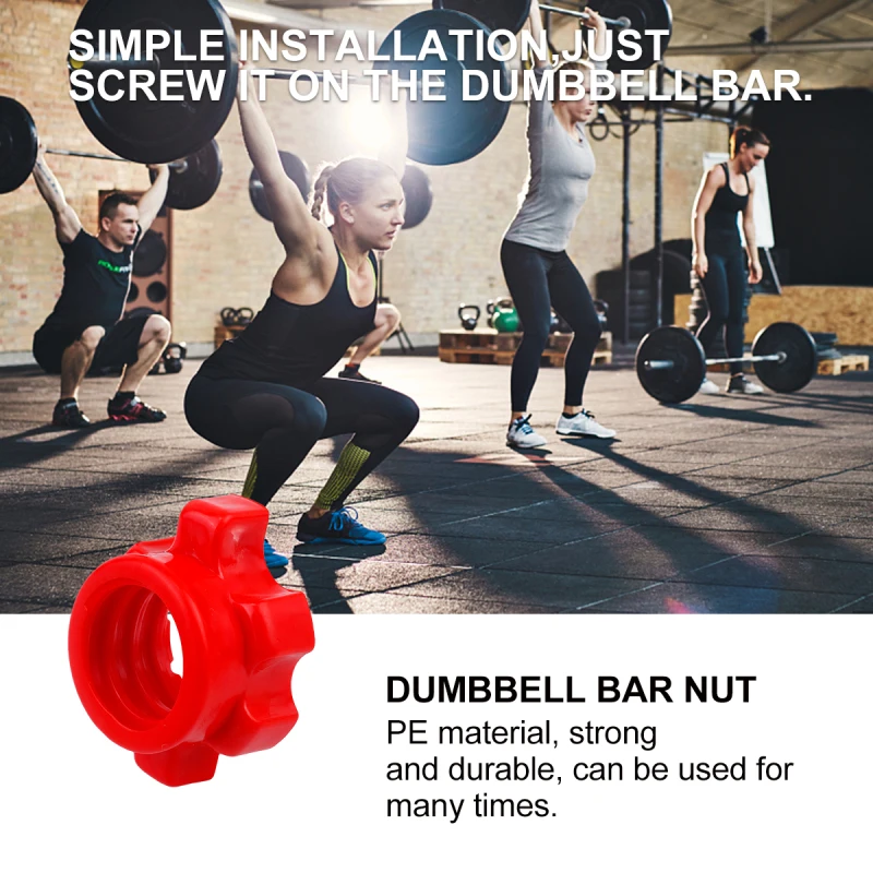 Description Picture 6 of item4pcs Dumbbell Rod Nuts Non-Slip Hex Nut Spinlock Collars Spin- Collar Screw Clamp For Barbells Bars Weight Lifting