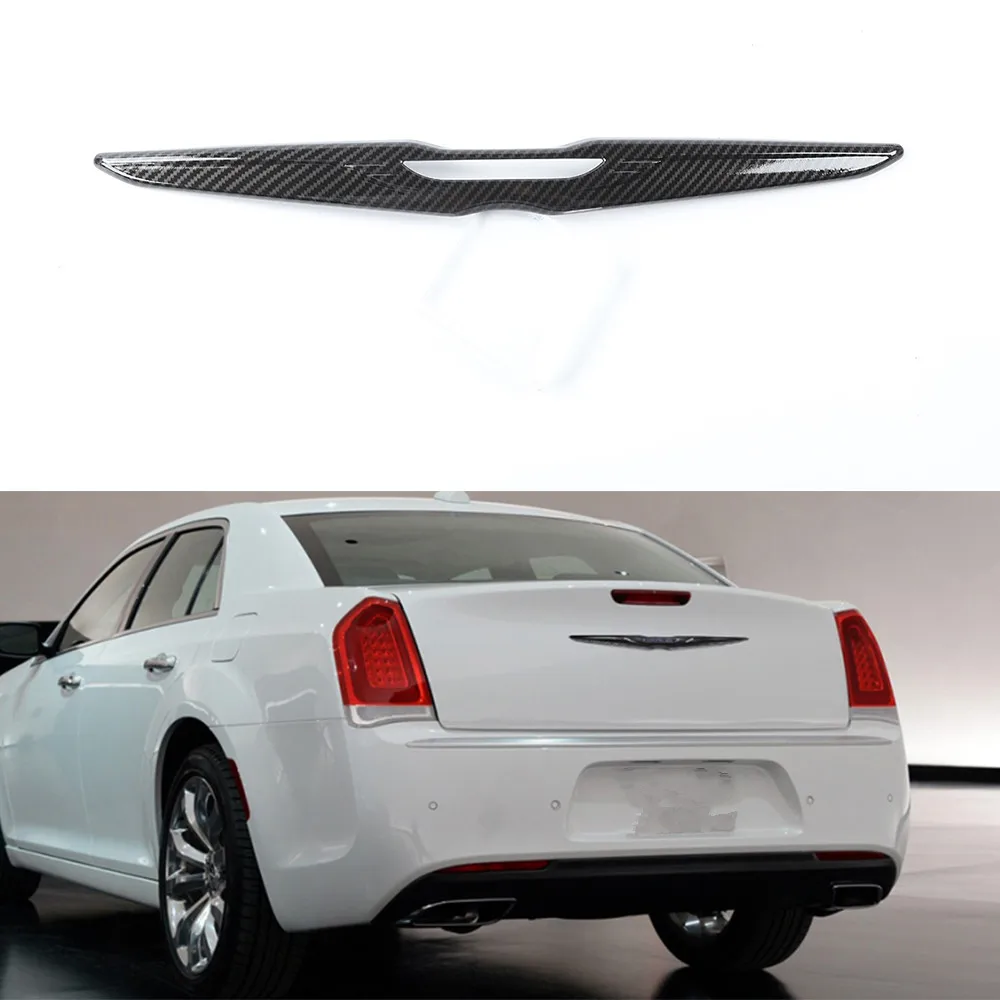 

Car Rear Bumper Logo Decoration Strip Trim Styling For Jeep Chrysler 300C 2011 UP Exterior Auto Molding ABS Sticker