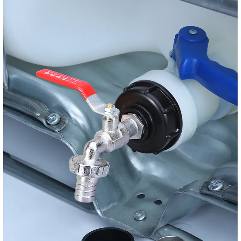 Tank Tap Connector S60x6 Coarse Thread 1/2'' 3/4'' Water Coupling Adapter 1000L Garden Home Replacement Valve Fitting