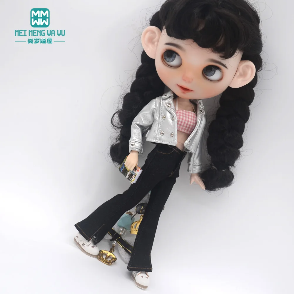 

Кукольная одежда для Blyth Azone OB22 OB24, аксессуары, модные расклешенные брюки, джинсы с разрезом, подарки для девочек