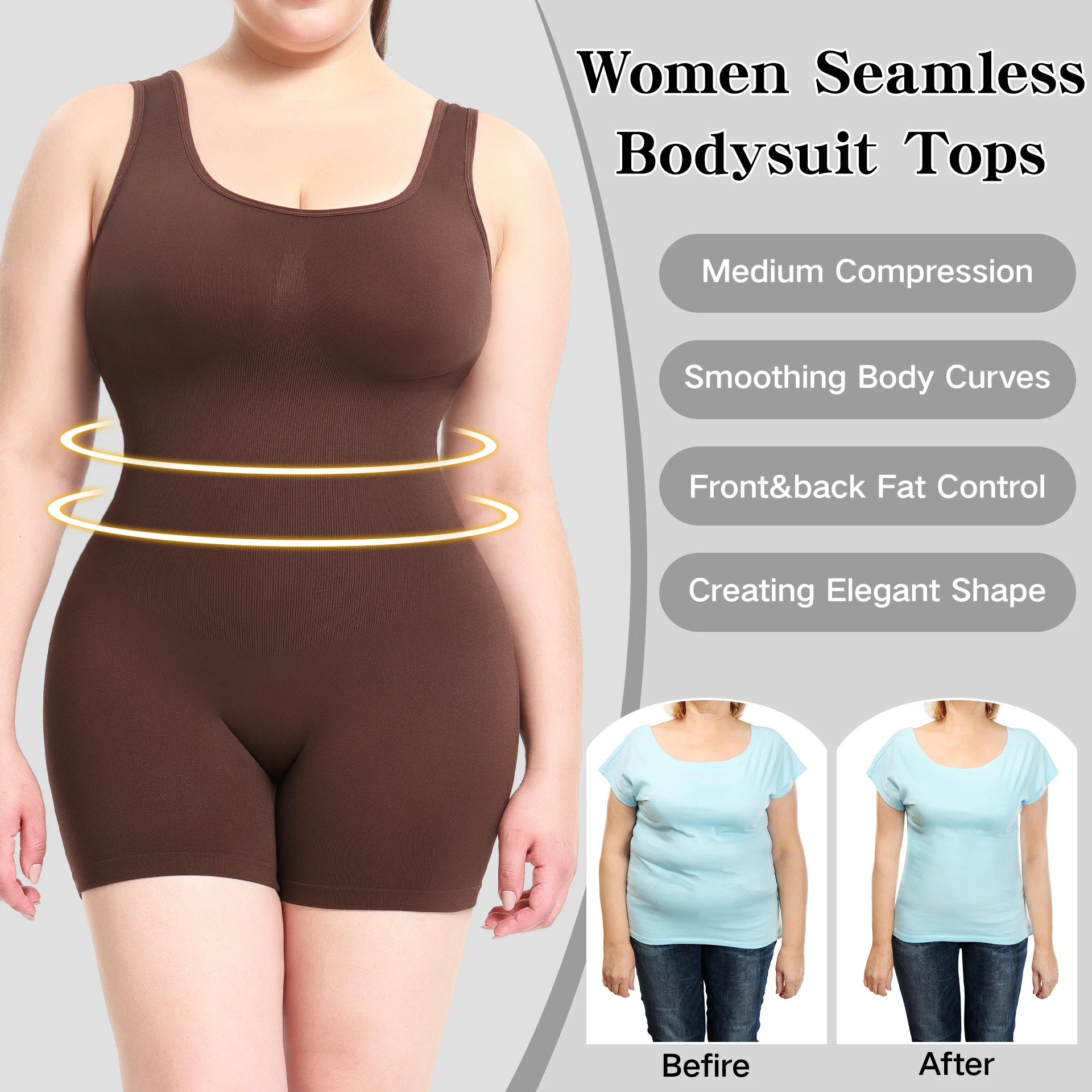 Women Full Body Shapewear Jumsuit Slimming Shaping Tummy Control Bodysuit Fashion Body Shaper Flat Tummy Jumsuit