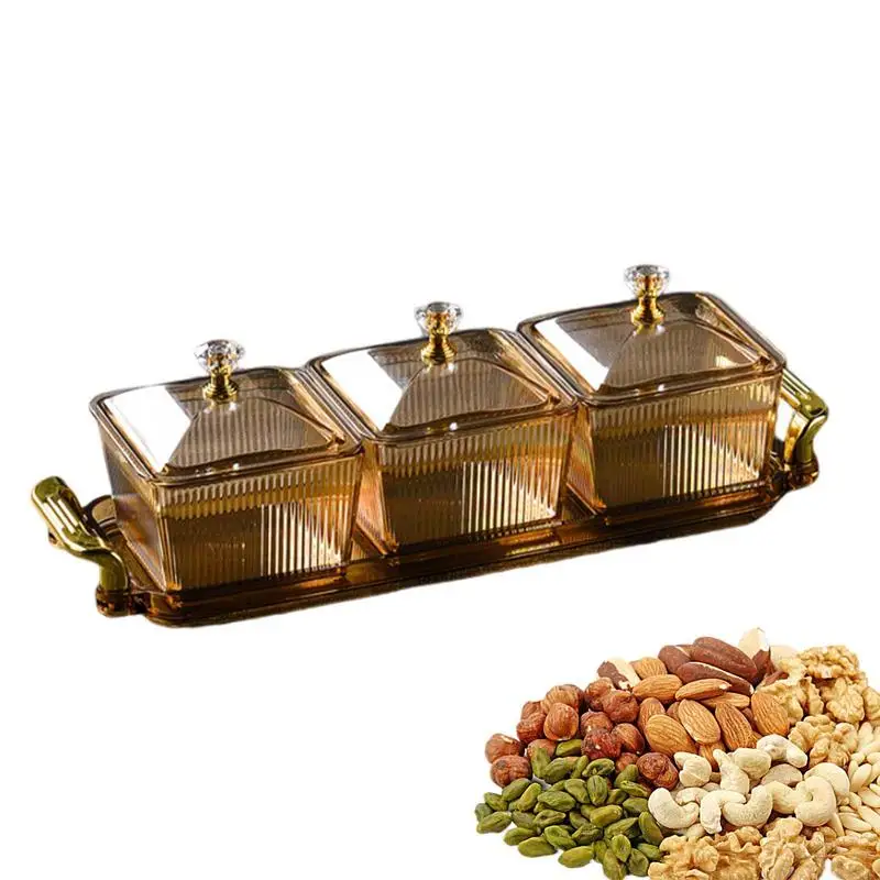 

Divided Serving Tray Portable Multifunctional Platter Snack Container Storage Boxes for Fruits Candies home kitchen supplies