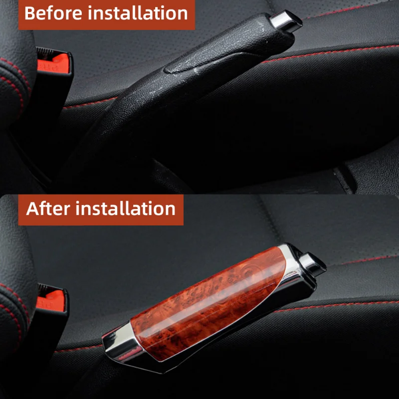 Car HandBrake Carbon Fiber Cover Hand Brake Handle Anti-slip Protector Sleeves Interior HandBrake Cover Decor Accessories