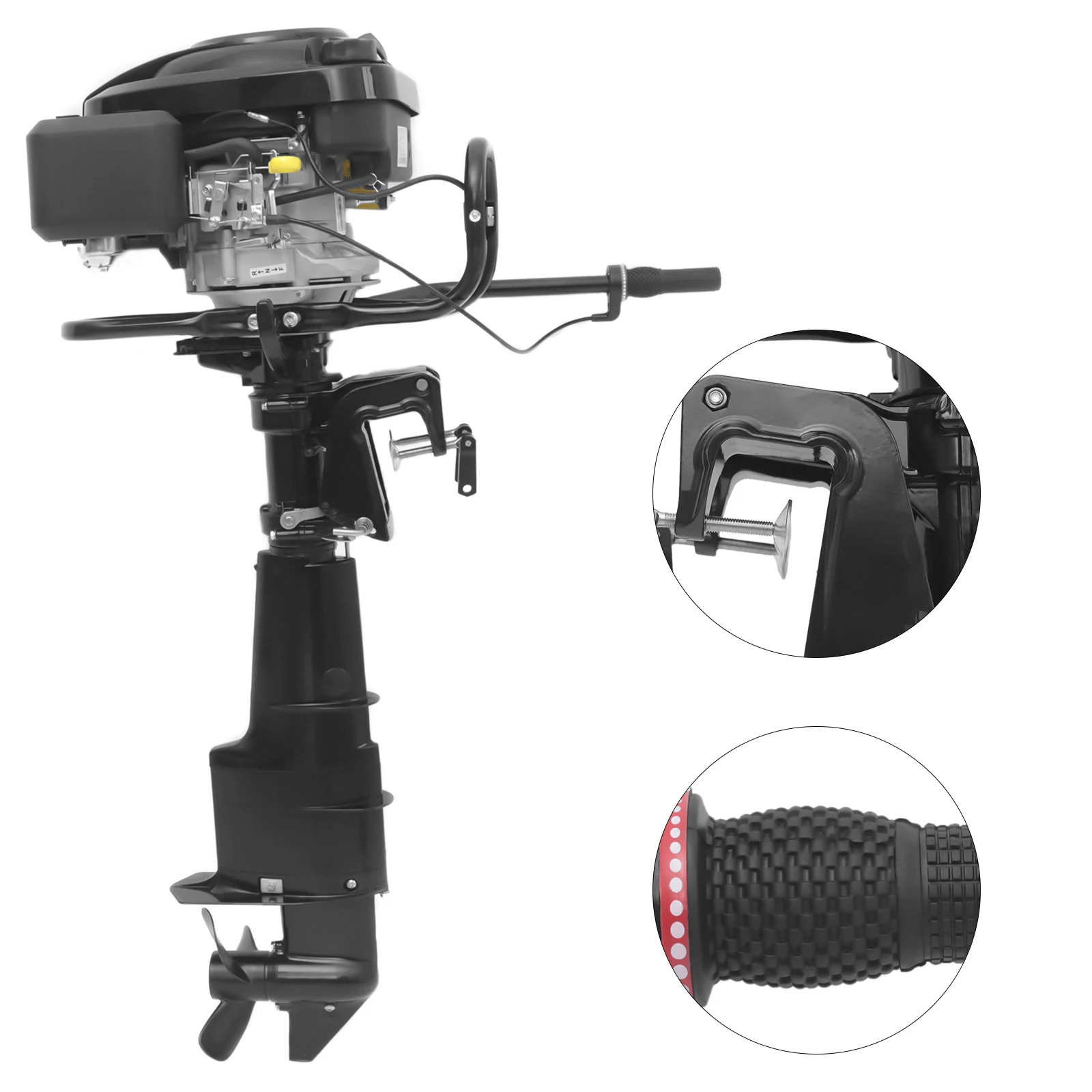 

4 Stroke 7.5HP Superior Engine System Outboard Motor Inflatable Fishing Boat W/Air Cooling System