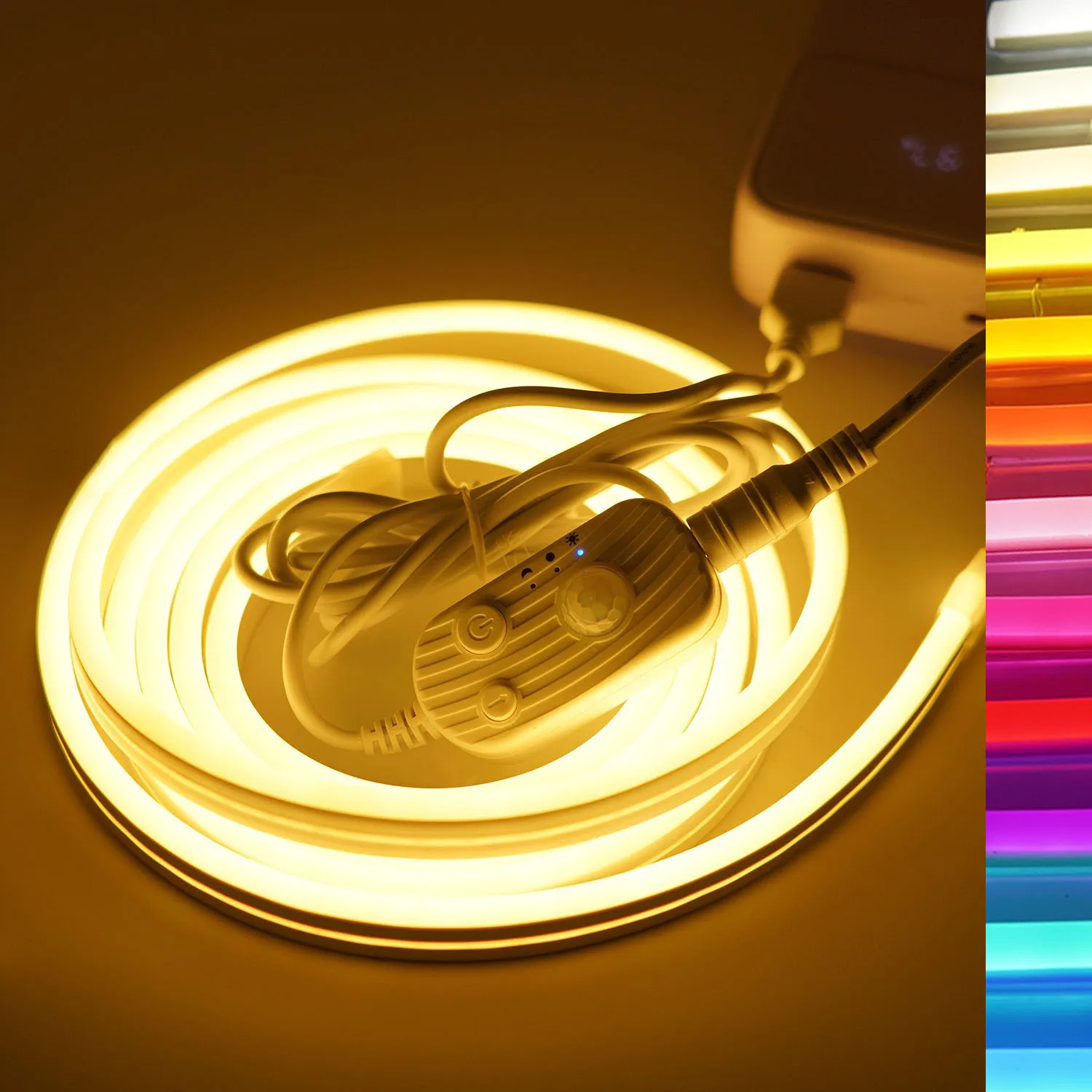 1-5m LED-Neonstreifen mit USB-Bewegungssensor DC5V Küchenunterschrank-Lichtband LED-Leuchten Wasserdicht Treppenbett-Seitenbeleuchtung – Detail 3