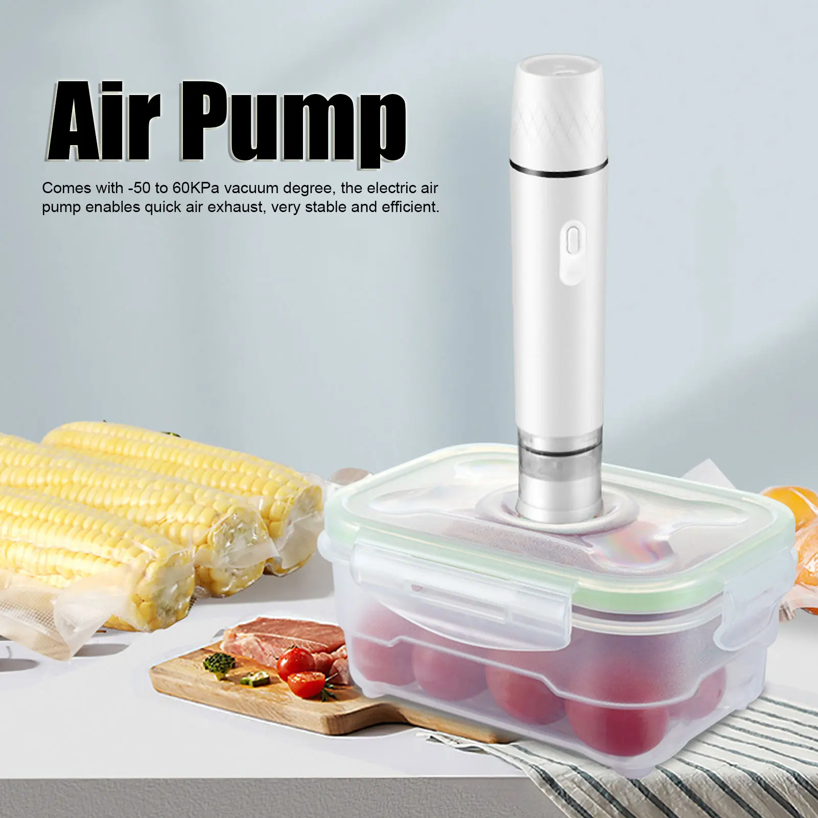 Air Pump Vacuum Sealer Electric Air Pump Electric Handheld Vacuum Sealer Cordless Sealing Machine Tool for Food Storage