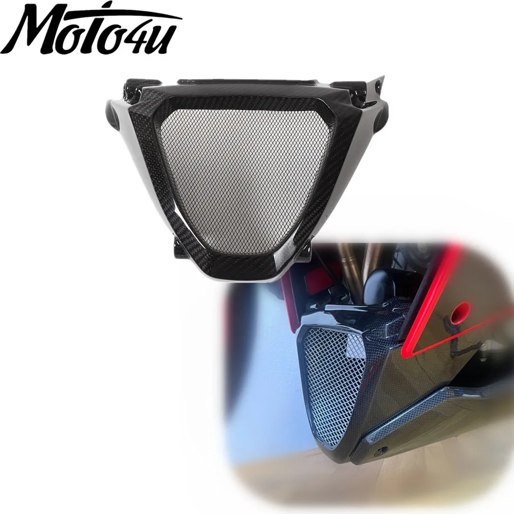 

For APRILIA RS660 RS 660 2021 2022 Real Carbon Fiber Radiator Guard V-Panel Belly Pan 3K Twill Gloss