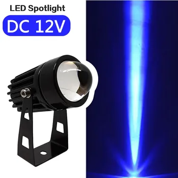가정용 야외 LED 벽 스포트라이트, 원격 방수 원 빔 조명, 레드 그린 블루 RGB, DC 12V, 5W, 9W, 12W