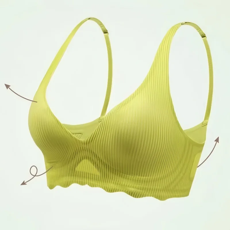 Push-Up Bras For Women Seamless Underwear Non-Wire Bralette Female Sexy Lingerie Deep V-neck Brassiere Solid Color Intimates 6