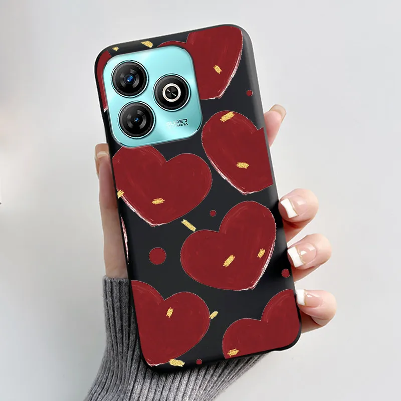 Aesthetic Cute Cat Black Shockproof Silicone Back Cover