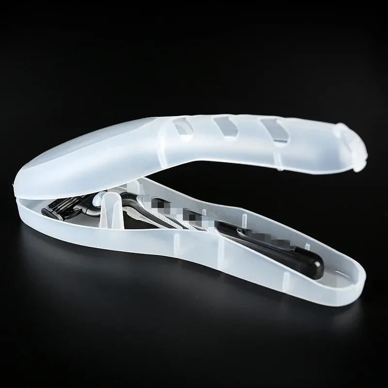 Men Shaver Holder Box Plastic Portable Practical Razor Blades Storage Organizer Box Travel Portable Shaving Machine Container razor holder,razor storage box,shaver charger holder