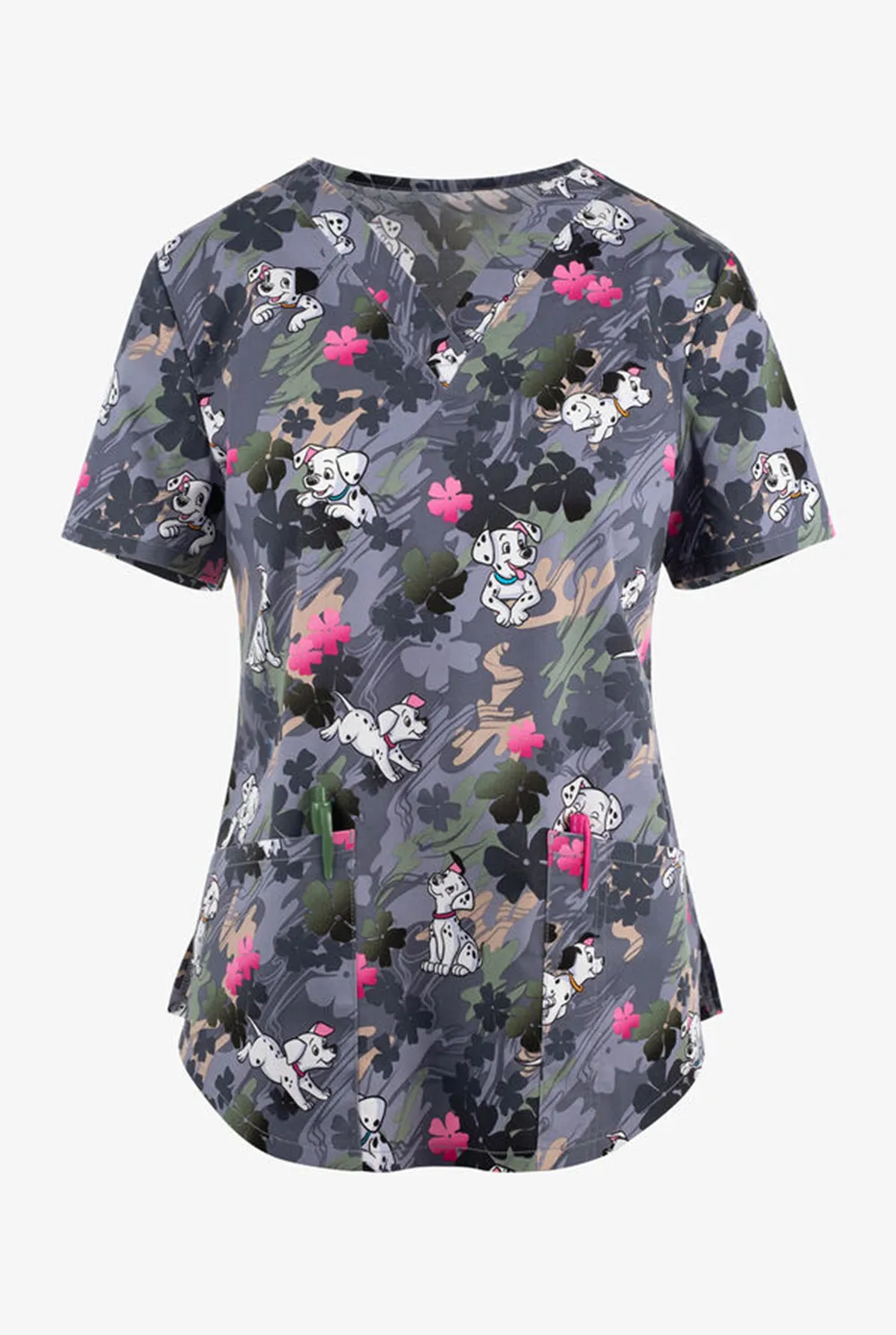 

New Women's Cartoon Nurse Scrubs Women's Cute Printing V Neck Clinic Uniform Nurse Overalls Hospital Nursing T-Shirt Shirts