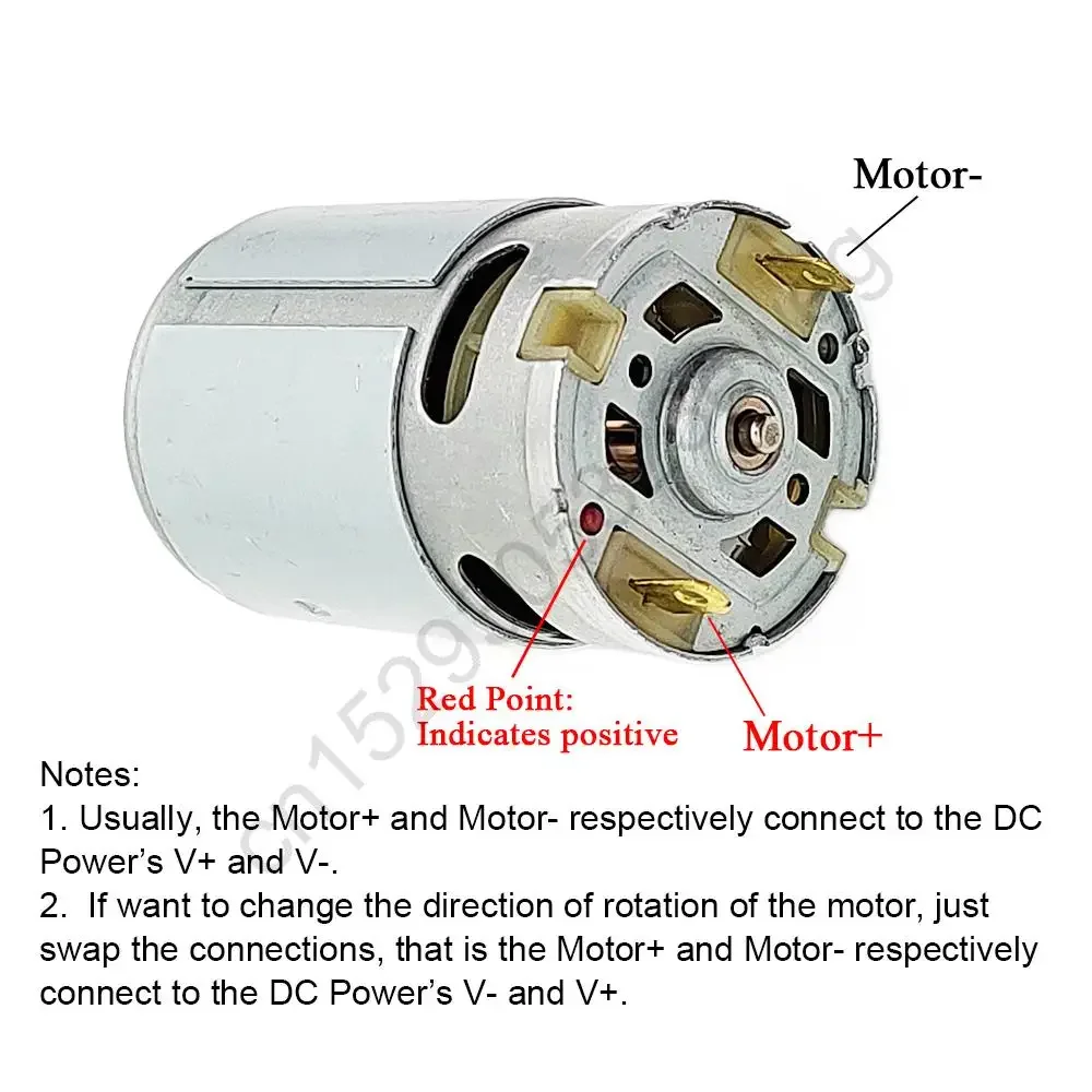 Drill Motor RS550 DC 9.6 10.8 12 14.4 16.8 18 21 25 V 9 11 12 13 14 15 Teeth Replacement for Li Electric Cordless Screwdriver