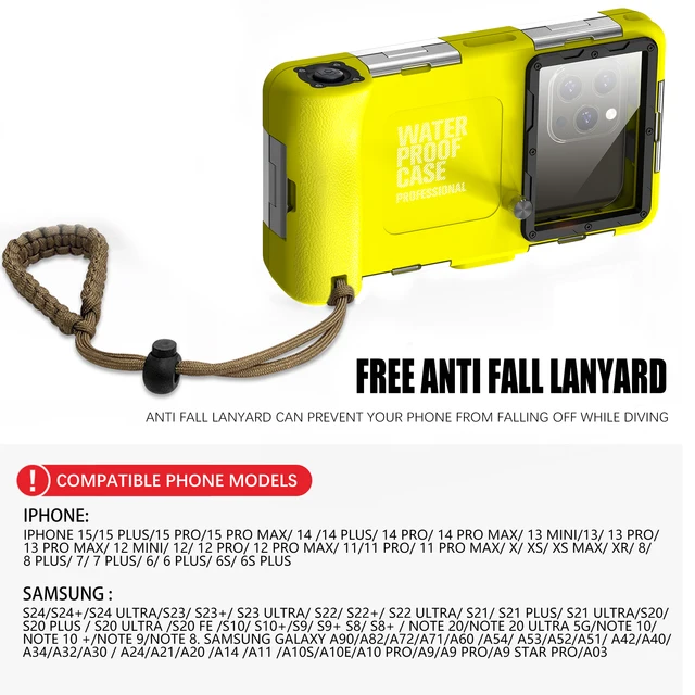 Étui de téléphone étanche universel multifonctionnel, durable, imperméable, 15 m/50 pieds, 6,9 pouces, IP68, photographie sous-marine professionnelle 2 Étui de téléphone étanche universel multifonctionnel, durable, imperméable, 15 m/50 pieds, 6,9 pouces, IP68, photographie sous-marine professionnelle 2