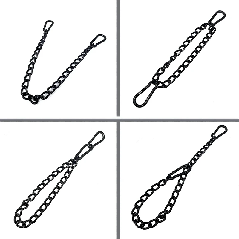 2X Steel Hanging Chair Chain With 2 Carabiners, Heavy Duty Porch Swing Hammock Chain Kit,For Hammock Swings(66Cm) 3