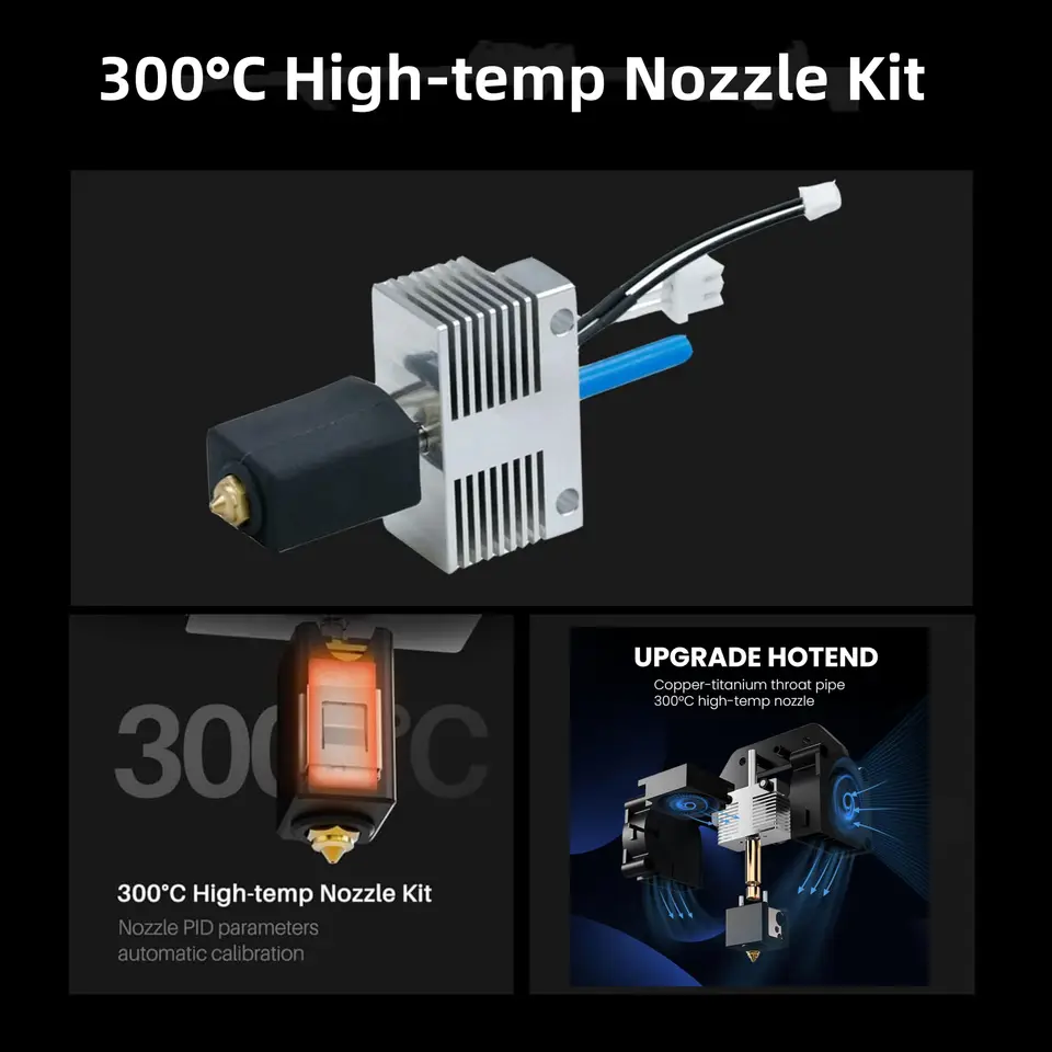 Original Replacement Hotend for Elegoo Neptune 4 Plus/ 4 Max 3D Printer, All-Metal Fully Assembled Hotend with Nozzle image 3