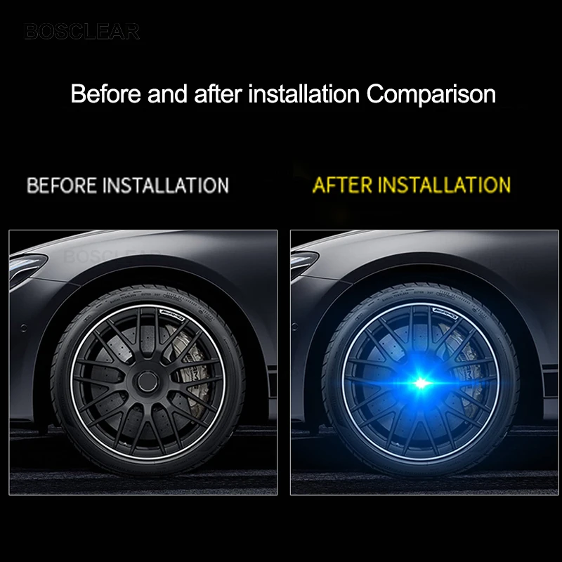 Hub Light Car Wheel Cap Floating Illumination LED Light Center Cover