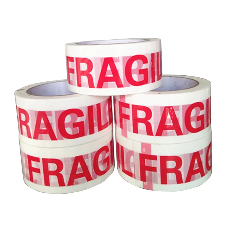

1 Roll 66 Meters Fragile Red Safety Adhesive Warning Tapes Diy Sticker For Goods Packing Accessories
