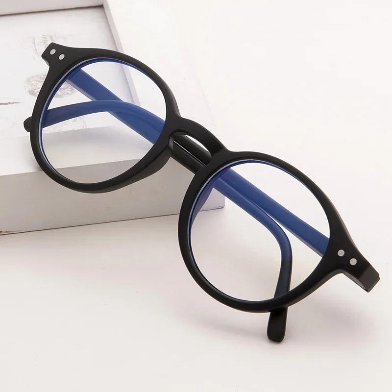 Fashion Anti-blue Light Glasses New Round Frame Vintage Computer Glasses Boys Girls Plain Protection Eyeglasses