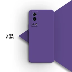 Vibrant Candy Color Soft Silicone Phone Case - Liquid Original Back Cover for VIVO Y51S 5G (Ultra Violet)
