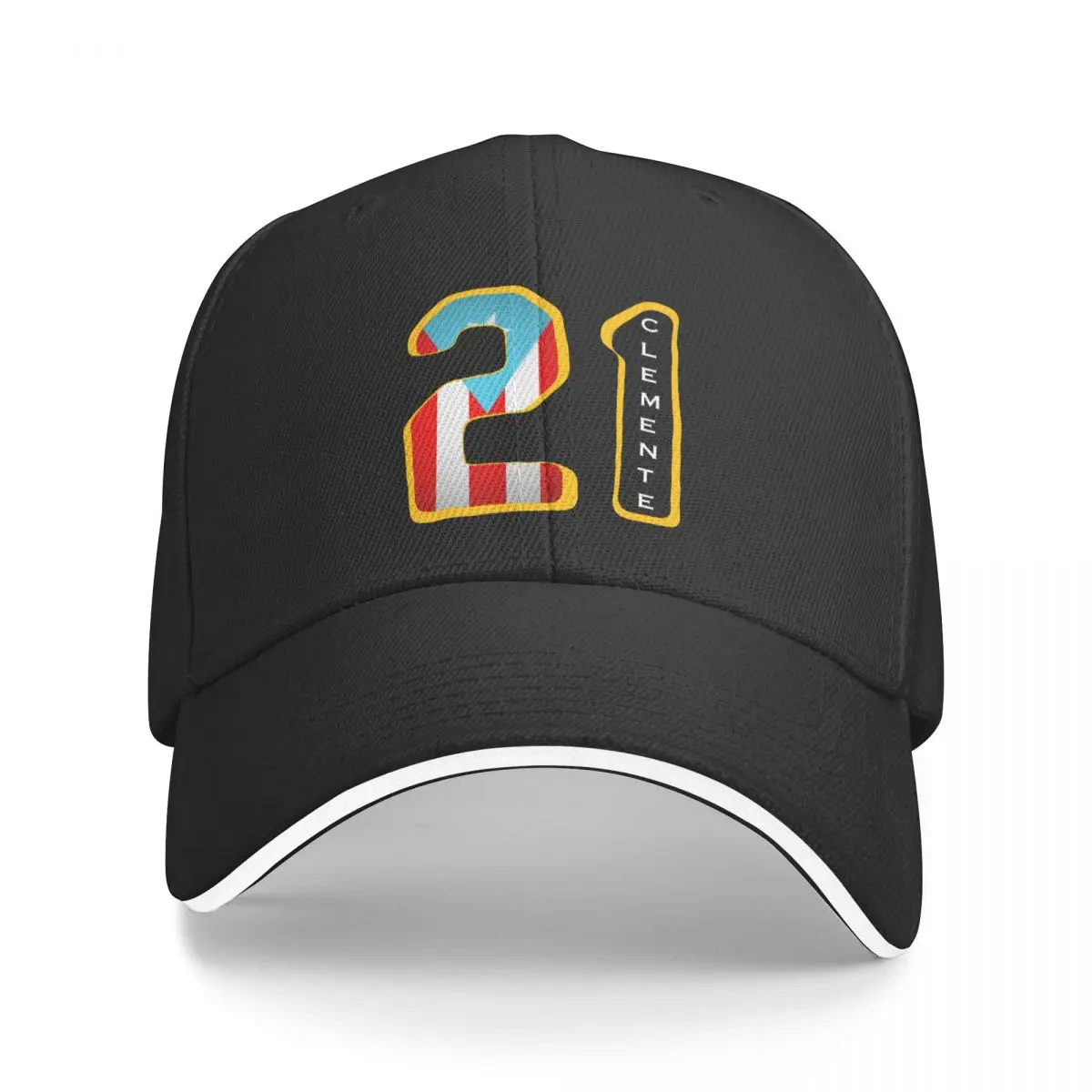 

Roberto Clemente 21 PR Flag Baseball Cap Hood Luxury Cap black Women's Hats Men's