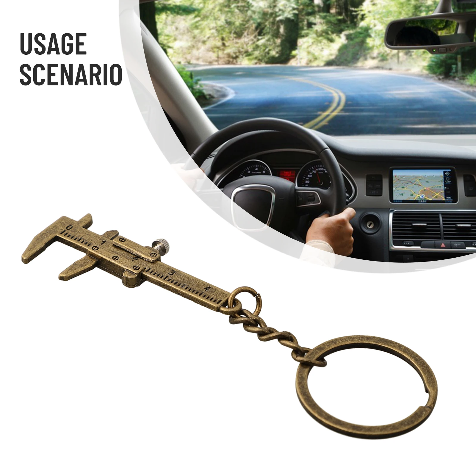 

Exquisite Key Chain Car Keychain Portable Mini Vernier Caliper 0-40mm Measuring Tool Keychain Perfect Gift For Boys