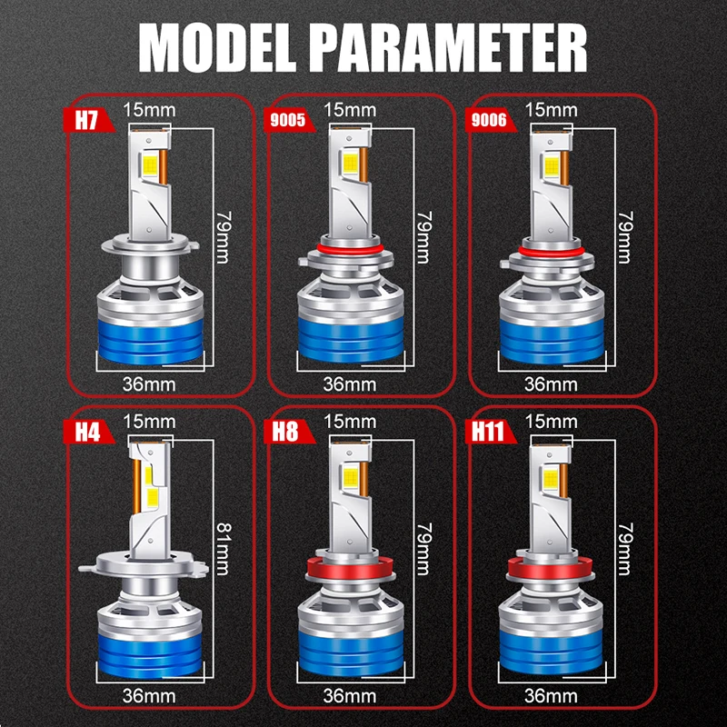 Dualvision Canbus Led H4 H11 H1 HB3 9005 HB4 H8 HIR2 9012 6500K High Power Car Headlight Bulb Bi LED Tube Led Motorcycle H7 led car lights led lights led bulbs led headlights led car headlights