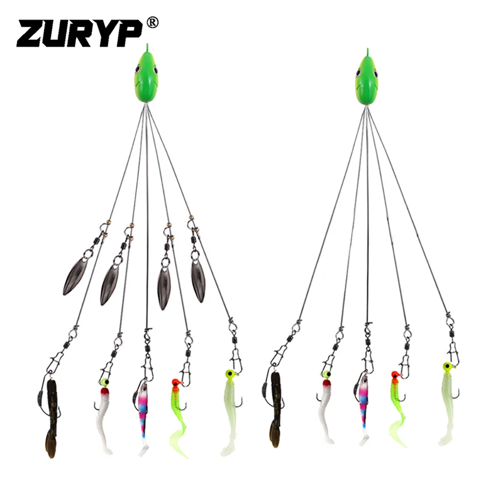 ZURYPUmbrellaFishinglureRig5ArmsRigHeadSwimmingBaitBasswith