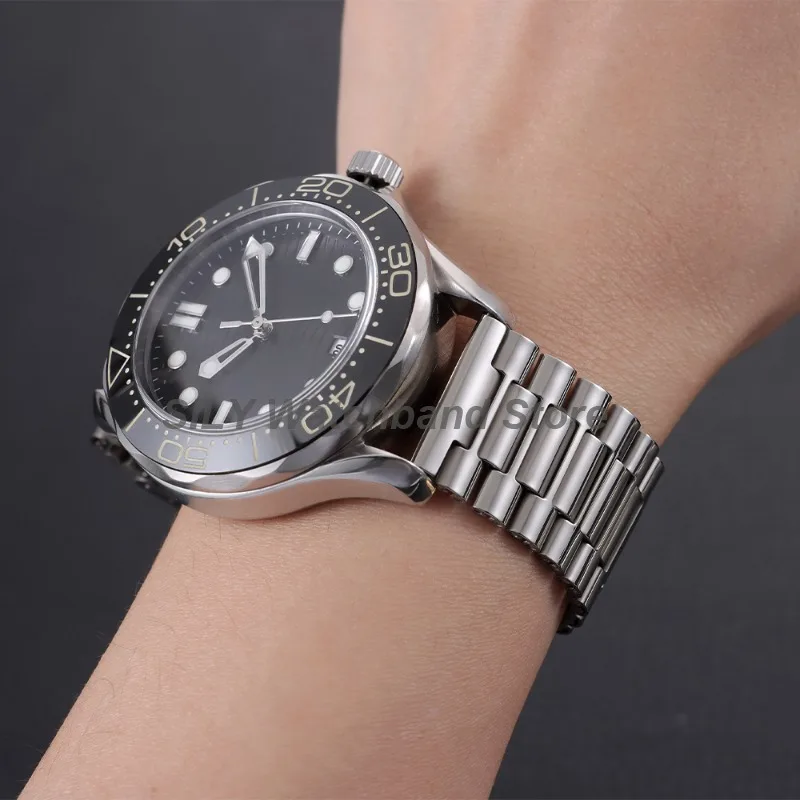Universal Stainless Steel Folding Clasp Watch Strap - Unisex Sport Fashion Bracelet with Tools (18mm, 20mm, 22mm)