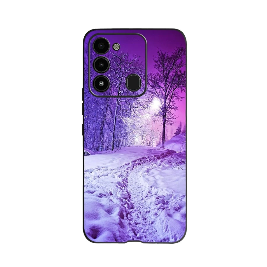 mobile pouch For Tecno Spark Go 2022 Case Fashion Flower Printed Protective Cover For Tecno Spark 8C Phone Case SparkGo KG5 Coque Soft Fundas flip cover with pen Cases & Covers