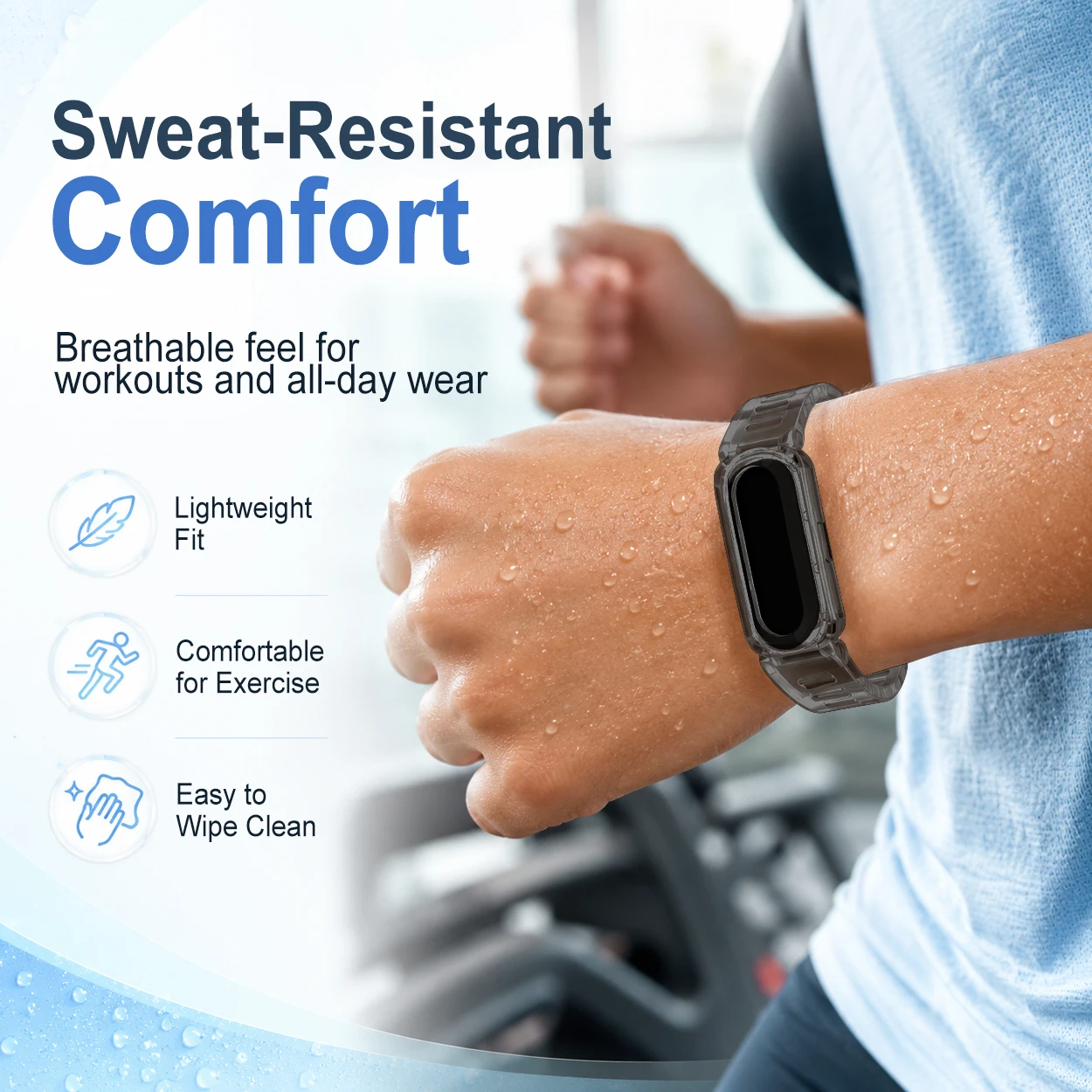 Glacier Silicone Sport Wristband Replacement Accessory