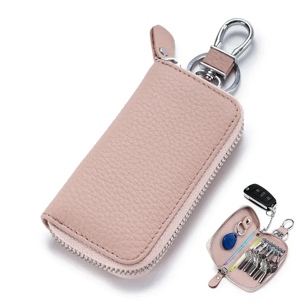 Men Women Genuine Leather Key Holder Wallet Key Wallet