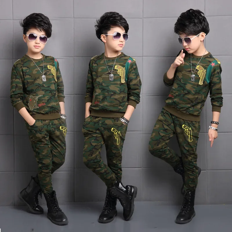 

Kids Tracksuit Autumn Camouflage Boys Clothes Sets Children Clothing for Boys 4 6 8 10 12 13 Years Boy Sport Suits Spring 2024