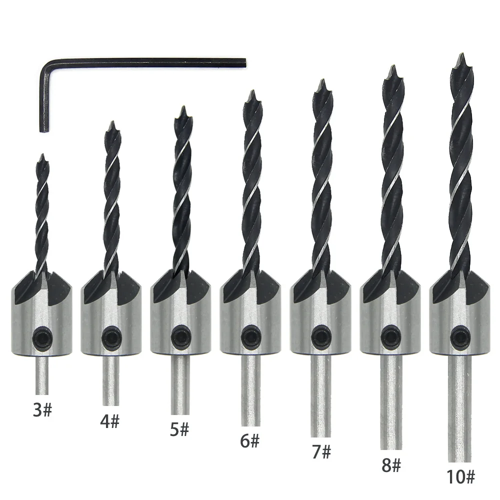 Countersink drill bits 4 7pcs 3 10mm counter sink bit for wood high