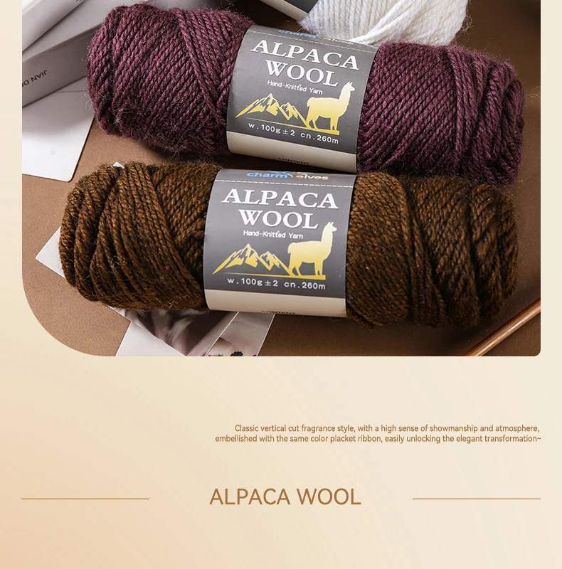 1 Beutel = 8 Stück = 800g. Sonderangebot: Hochwertiges Alpaka-Wollgarn, zart und weich, reizt die Haut nicht, mehrfarbige Garnknäuel für handgemachtes Stricken im Herbst und Winter, geeignet für Männer und Frauen, zum Herstellen modischer Geschenke, DIY-Stricksets, warme Pullover, Mäntel, Schals, Mützen, Handschuhe, Strickhosen und Kniewärmer. – Detail 4