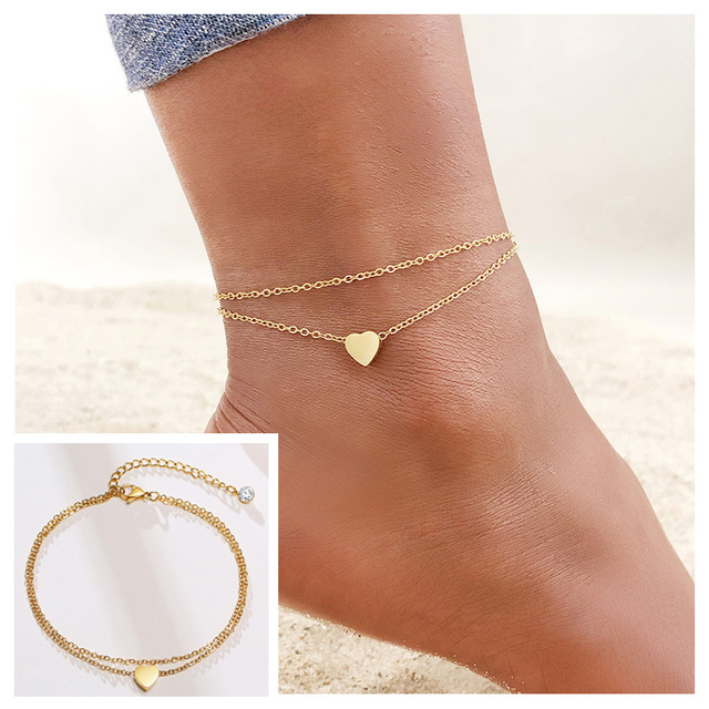 Chain Anklet for Women Girls Adjustable Summer Beach Chain Anklet Bracelet Mother's Day Gifts Stainless Steel Not Allergic