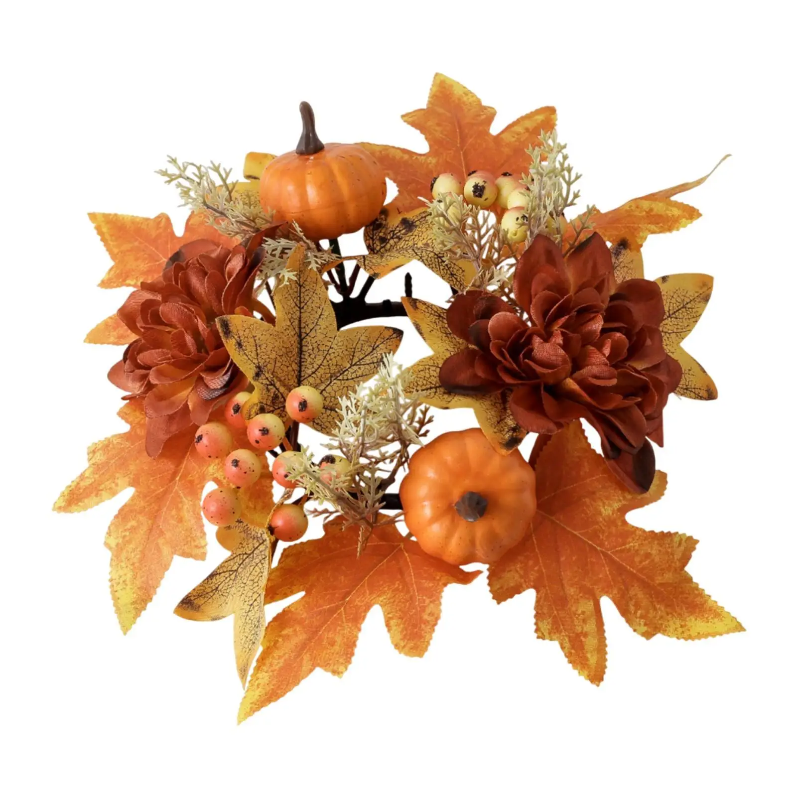 Candle Ring Decor Gifts Artificial Wreath for Dining Room Farmhouse Festival